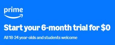 Amazon-Free 6 Months of Prime for Students